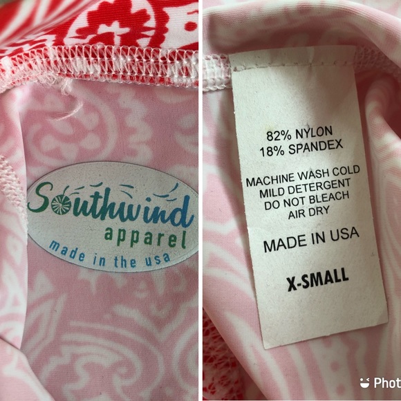 Southwind Apparel Red White Paisley Court Skirt Activewear, size Extra Small - Picture 14 of 14